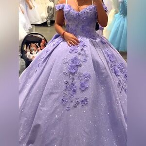 This is a sweet 15/16 purple dress